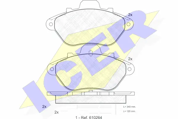 Brake Pad Set, disc brake (180779)