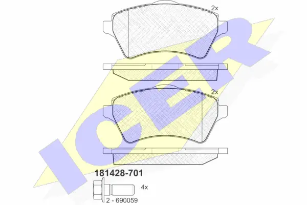 Brake Pad Set, disc brake (181428-701)