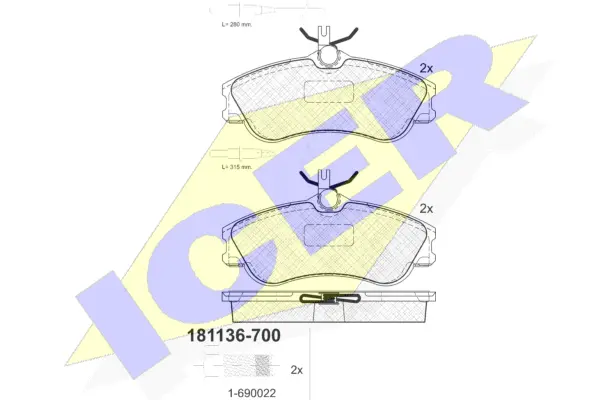 Brake Pad Set, disc brake (181136-700)