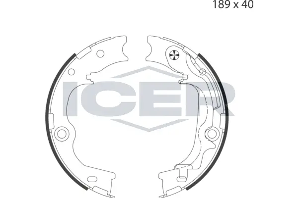 Brake Shoe Set, parking brake (79PB4052 C)