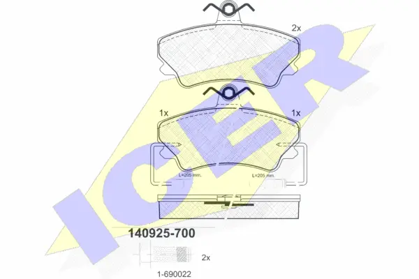Brake Pad Set, disc brake (140925-700)