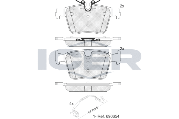 Brake Pad Set, disc brake (182232-203)