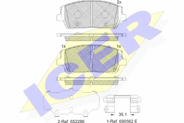 Brake Pad Set, disc brake (182378)