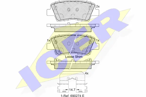 Brake Pad Set, disc brake (182036)