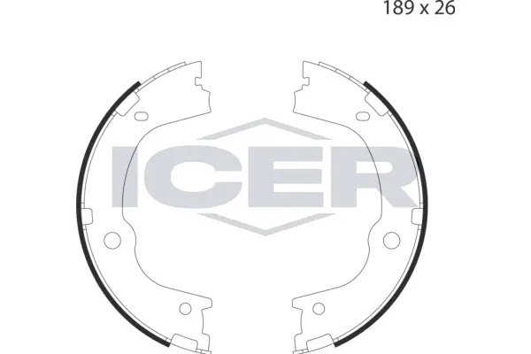 Brake Shoe Set, parking brake (79PB4049 C)