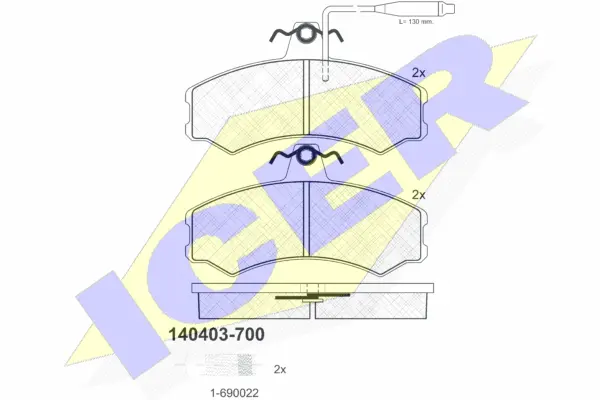 Brake Pad Set, disc brake (140403-700)
