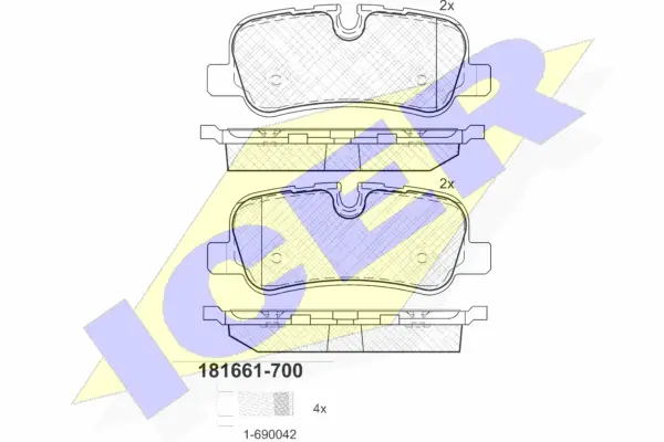 Brake Pad Set, disc brake (181661-700)