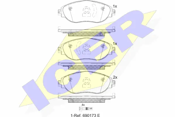 Brake Pad Set, disc brake (182018-204)