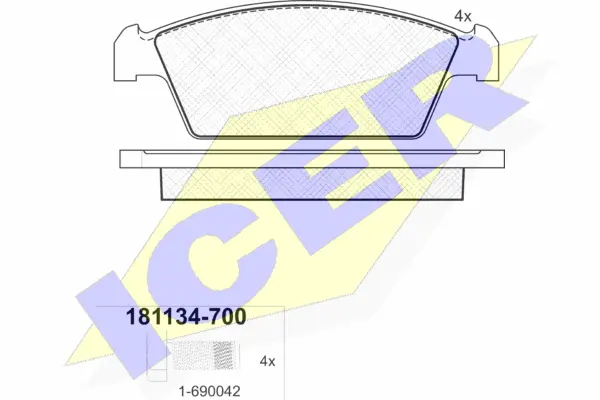 Brake Pad Set, disc brake (181134-700)