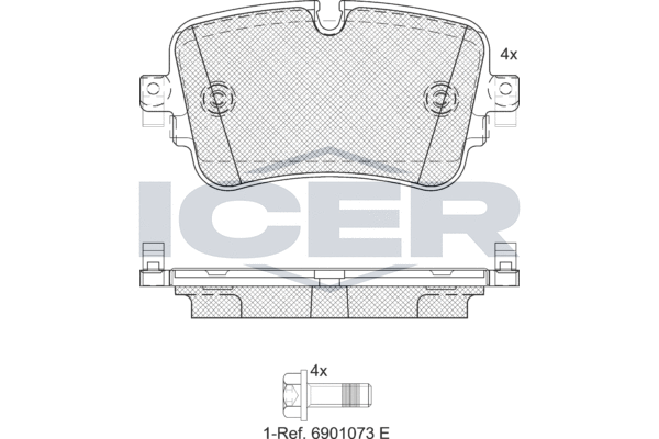 Brake Pad Set, disc brake (EV2248)
