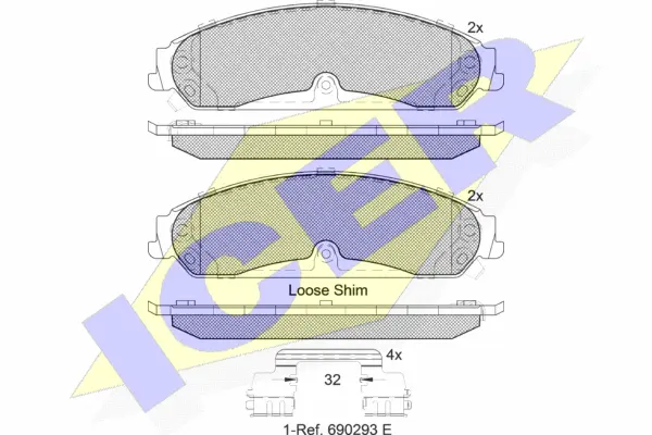 Brake Pad Set, disc brake (182097)