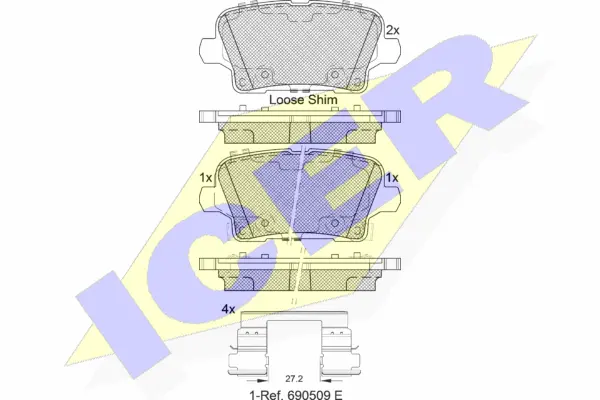 Brake Pad Set, disc brake (182344)