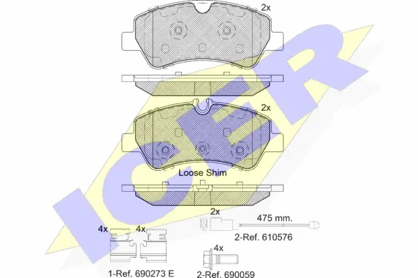 Brake Pad Set, disc brake (142116-203)