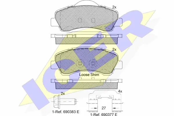 Brake Pad Set, disc brake (182131-067)