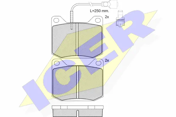 Brake Pad Set, disc brake (180250)