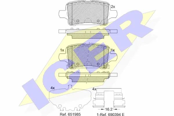 Brake Pad Set, disc brake (182326)