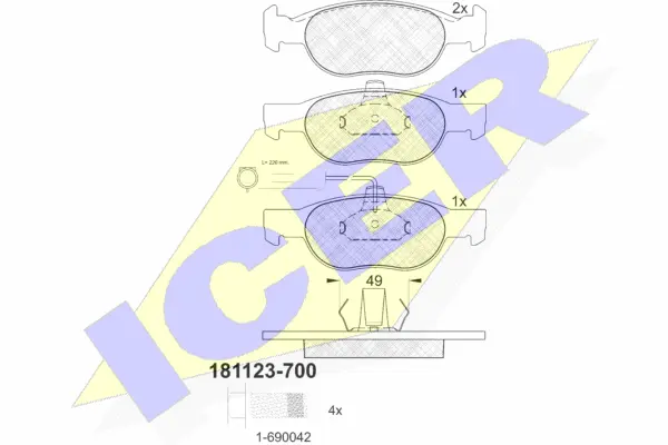 Brake Pad Set, disc brake (181123-700)