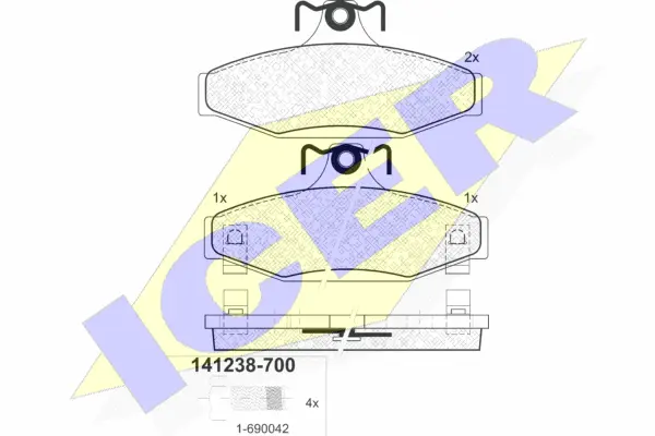 Brake Pad Set, disc brake (141238-700)