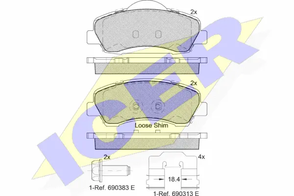 Brake Pad Set, disc brake (182131)