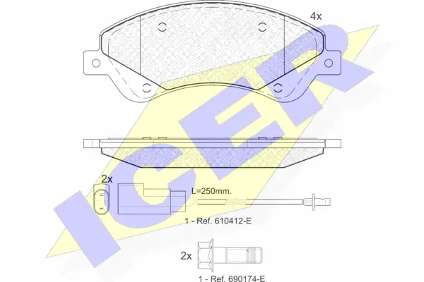 Brake Pad Set, disc brake (141792)
