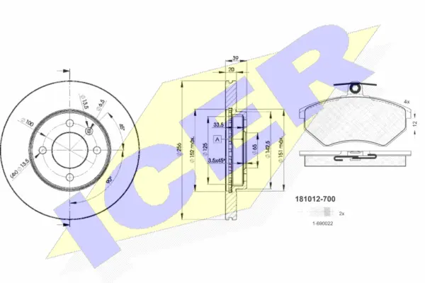 Brake Kit, disc brake (31012-3790)
