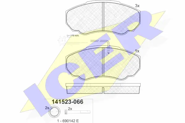 Brake Pad Set, disc brake (141523-066)