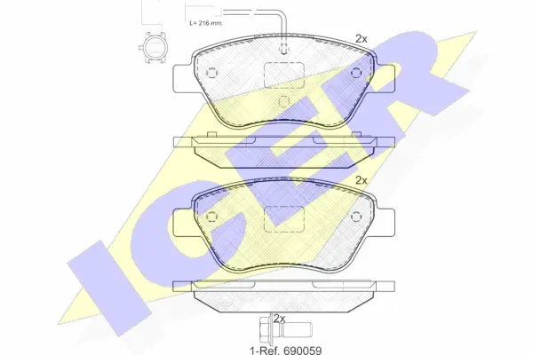 Brake Pad Set, disc brake (181444-203)