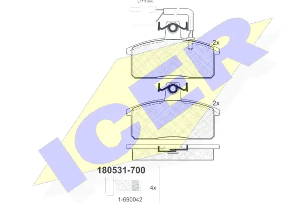 Brake Pad Set, disc brake (180531-700)