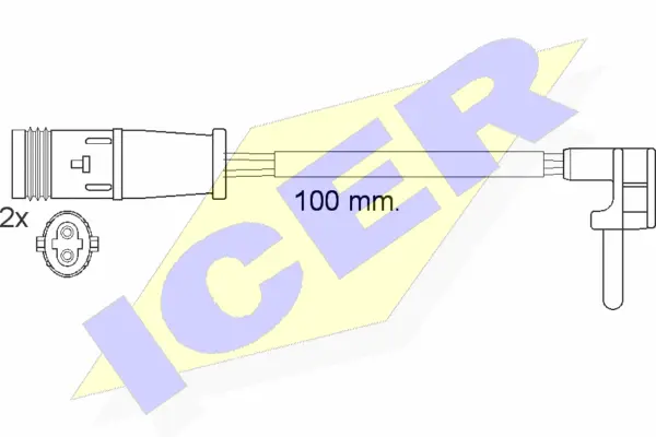 Warning Contact, brake pad wear (610548 E C)