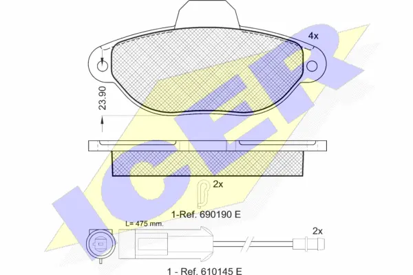 Brake Pad Set, disc brake (180953)