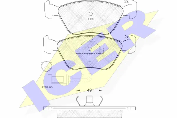 Brake Pad Set, disc brake (180954)