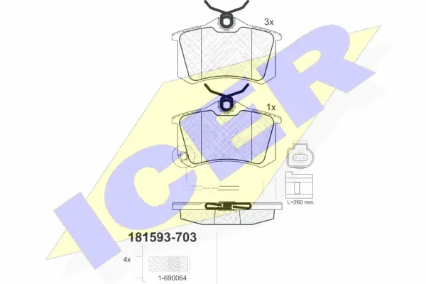 Brake Pad Set, disc brake (181593-703)