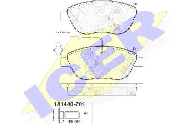 Brake Pad Set, disc brake (181440-701)