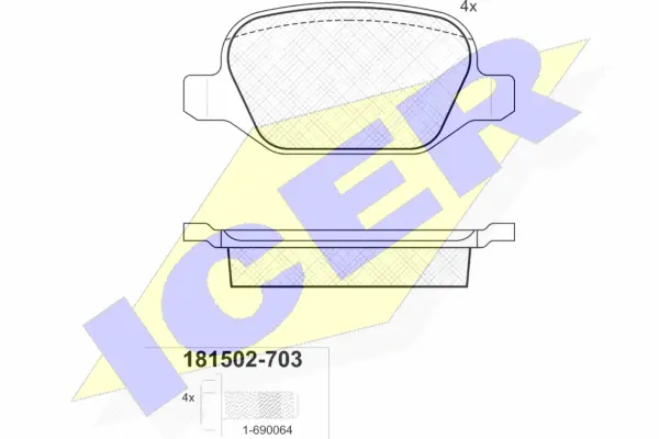 Brake Pad Set, disc brake (181502-703)