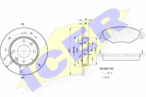 Brake Kit, disc brake (31255-4689)