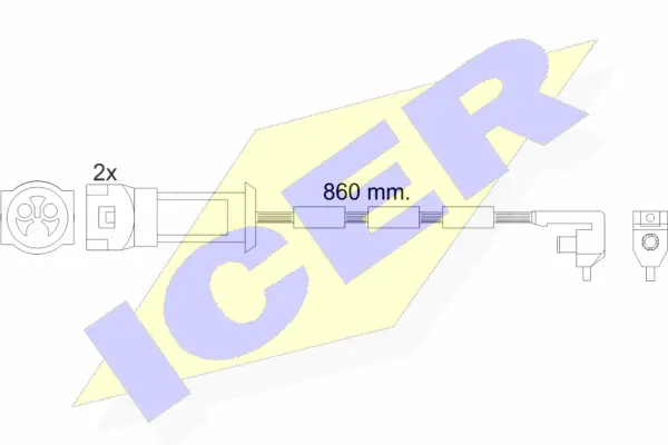 Warning Contact, brake pad wear (610450 E C)