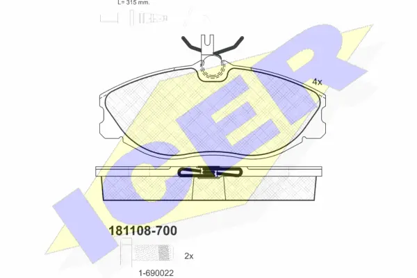 Brake Pad Set, disc brake (181108-700)