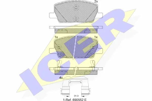 Brake Pad Set, disc brake (182355)