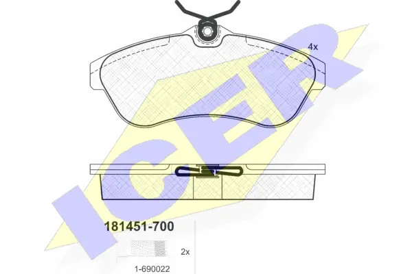 Brake Pad Set, disc brake (181451-700)