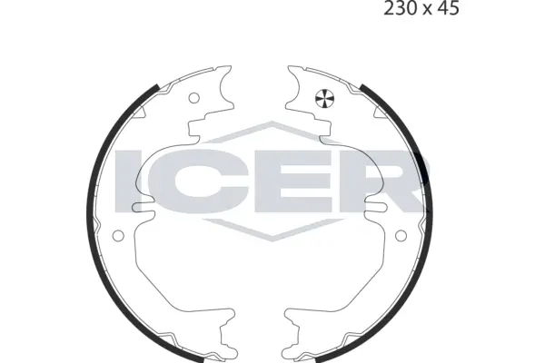 Brake Shoe Set, parking brake (79PB4038 C)