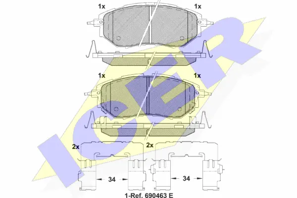 Brake Pad Set, disc brake (181697-067)