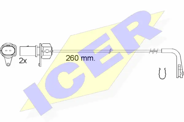 Warning Contact, brake pad wear (610545 E C)