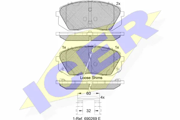 Brake Pad Set, disc brake (181826-201)