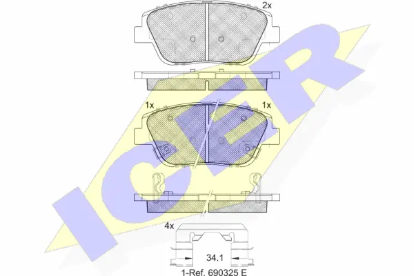 Brake Pad Set, disc brake (182136)