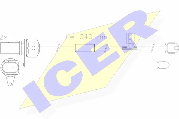 Warning Contact, brake pad wear (610566 E C)