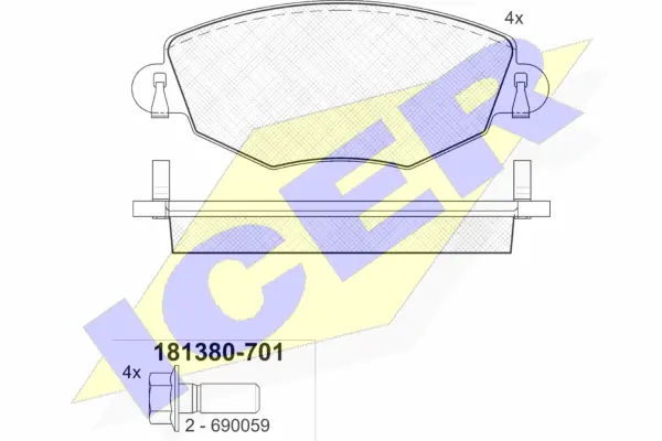 Brake Pad Set, disc brake (181380-701)