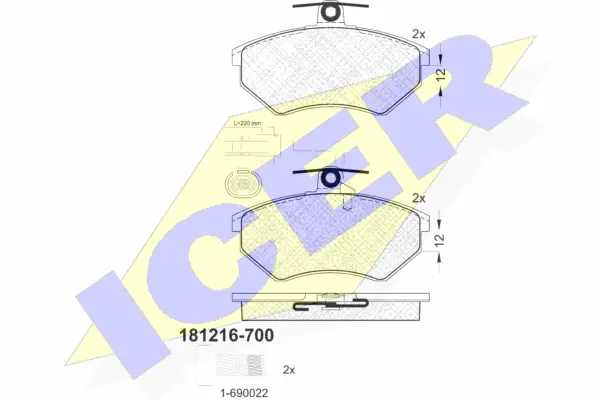 Brake Pad Set, disc brake (181216-700)