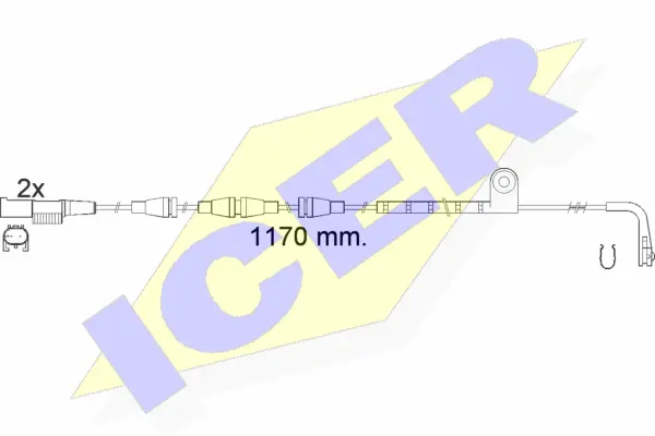 Warning Contact, brake pad wear (610550 E C)