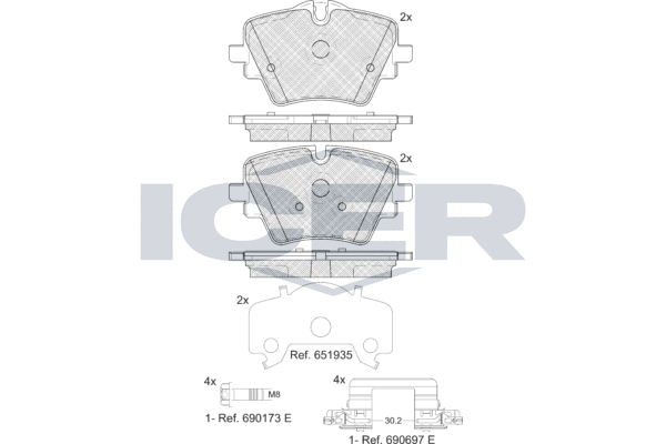 Brake Pad Set, disc brake (182472)