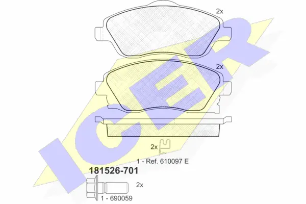 Brake Pad Set, disc brake (181526-701)